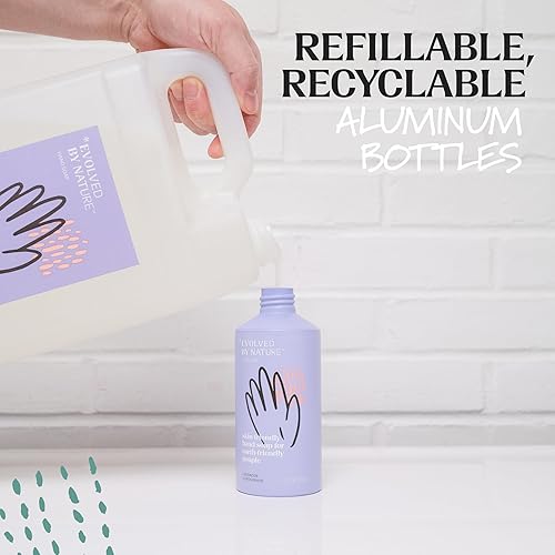 Miniatura 10 de Evolved By Nature Jabón líquido para manos, 12 onzas (paquete de 3), hierba de limón lavanda, fórmula biodegradable