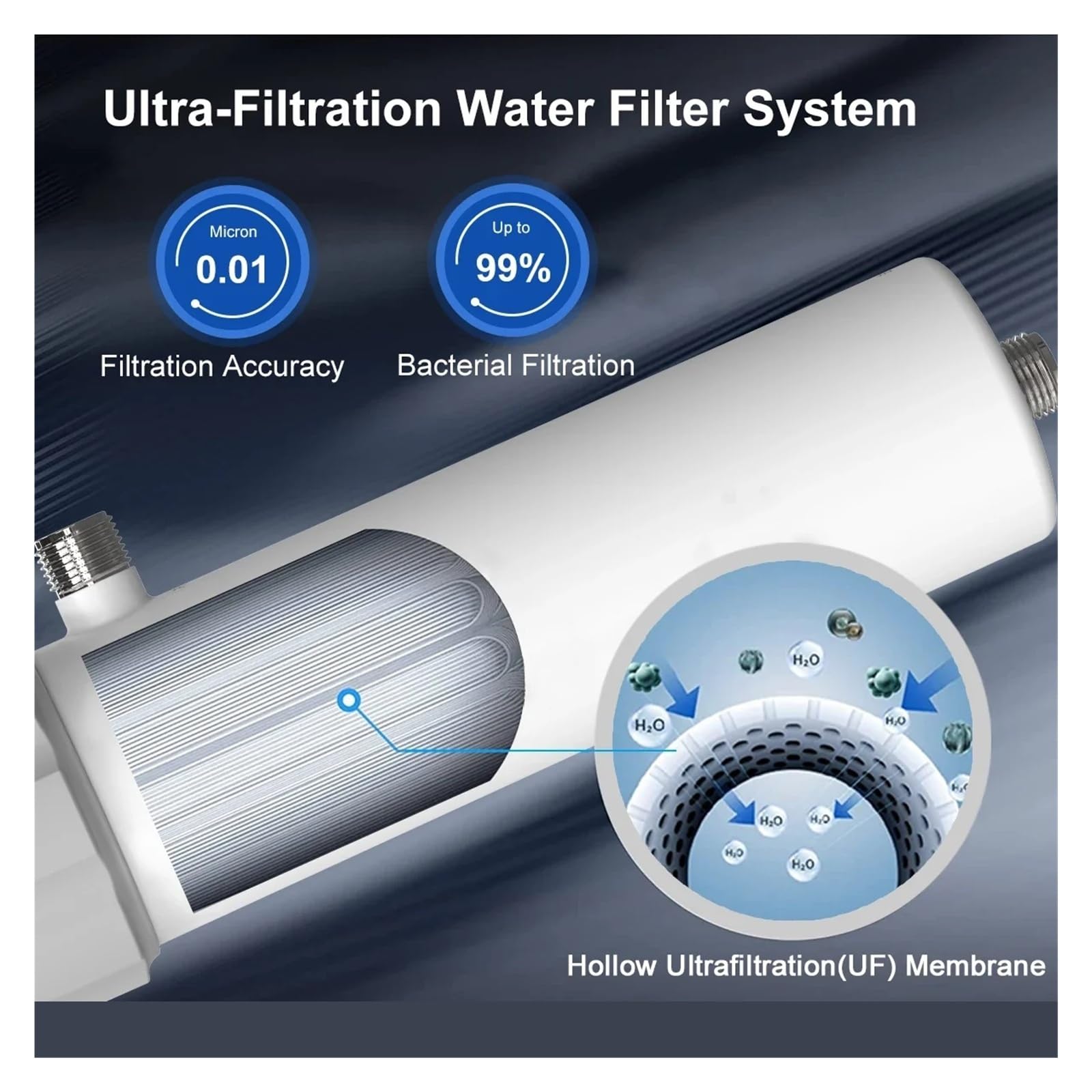 0,01μm PVDF Ultrafiltration System Oczyszczania Wody Filtrującej Zanieczyszczenia W Wodzie, Zmywalna Membrana Z funkcją filtracji o wysokiej wydajności