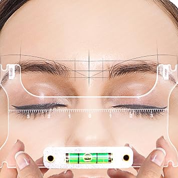 المهنية الحاجب قياس أداة كيت Microblading الحاجب حاكم مع مستوى الحاجب رسم الخرائط أداة مع مستوي الحاجب الذروة حاكم كيت # 2