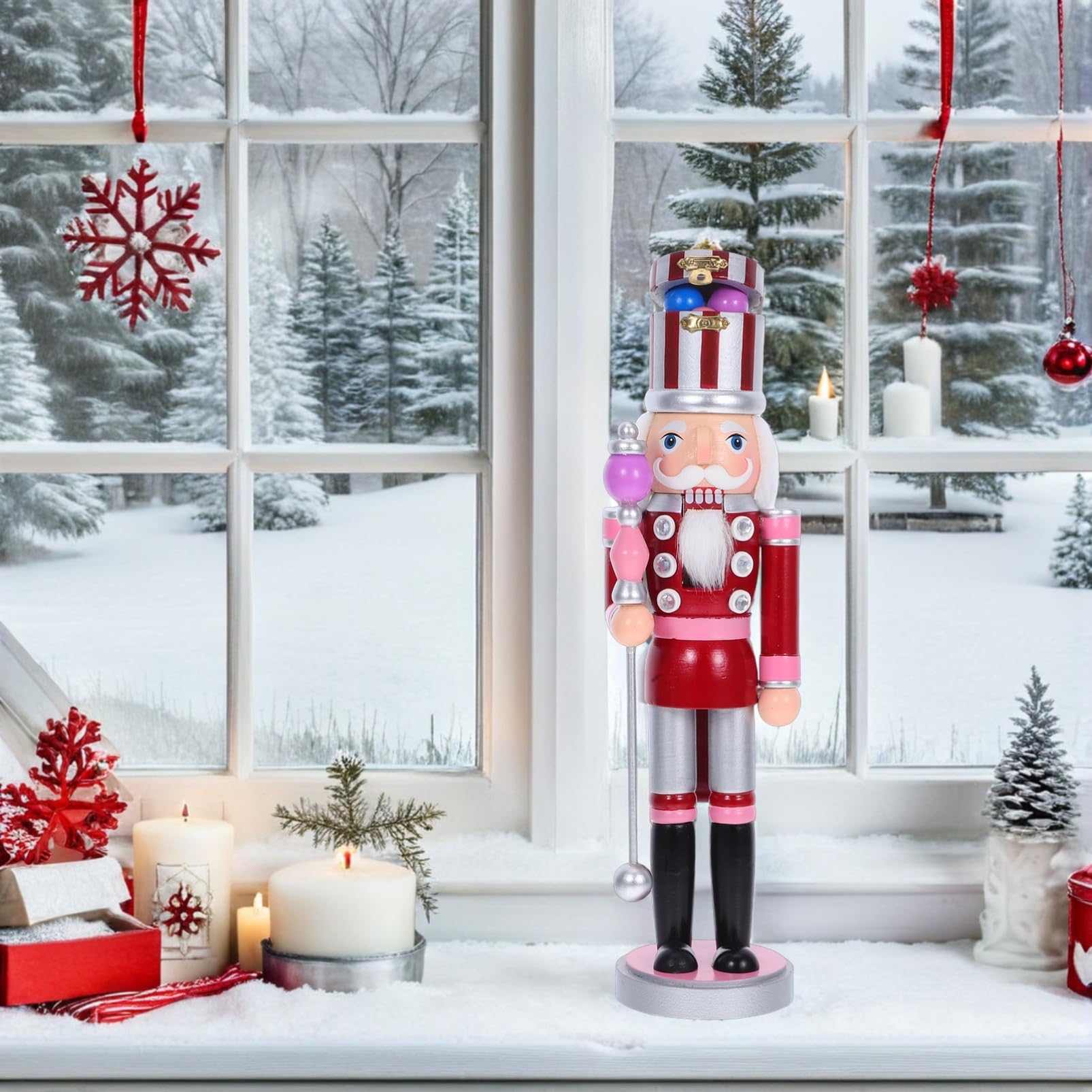 Nussknacker Soldat aus Holz Traditionelle Figur für Dekoration als Weihnachts-baumschmuck oder Tischdeko Handgefertigt