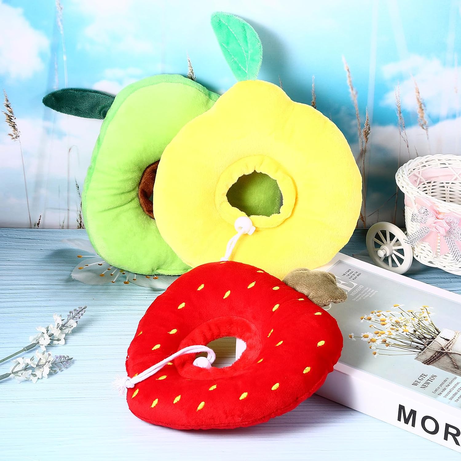 Avaner Cat Rabbit Recovery Collars: 3 Pcs Small Pet After Surgery Protective Cone Collars for Rabbit, Guinea Pig, Kitten