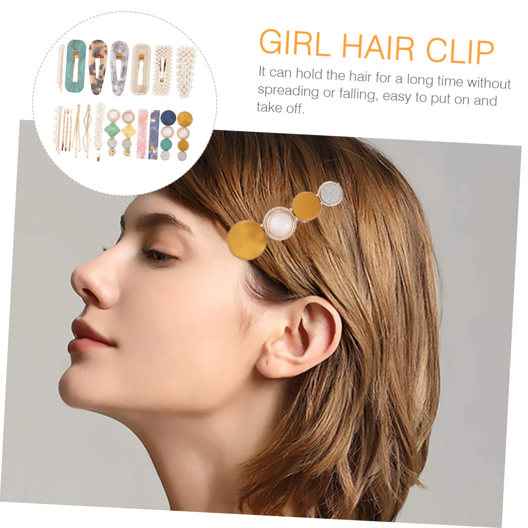 FRCOLOR Juego De 3 Para El Pelo Gruesas Para Mujer Pasador Sencillo Broche Adornos Para El Pelo 20 Unidades X 3