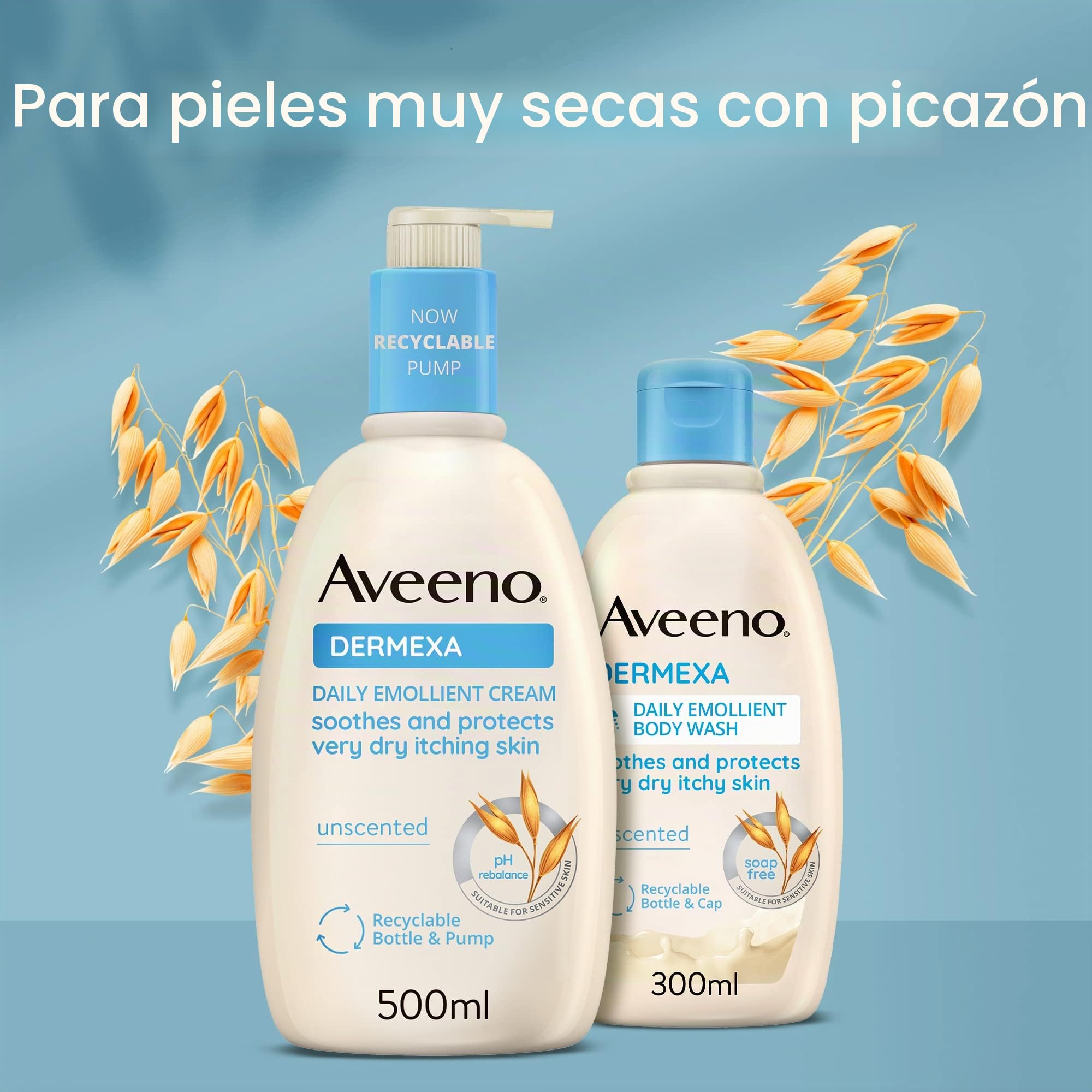 Aveeno Dermexa Daily Emollient Cream (200 ml), crema emoliente de uso diario, crema hidratante facial para piel atópica, loción corporal para pieles propensas a eczemas (Paquete de 2)