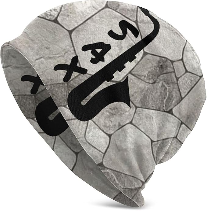 N //A Sax Saxophone Adult Men's Knit Hat, Beanie Hat Unisex Adult Hats