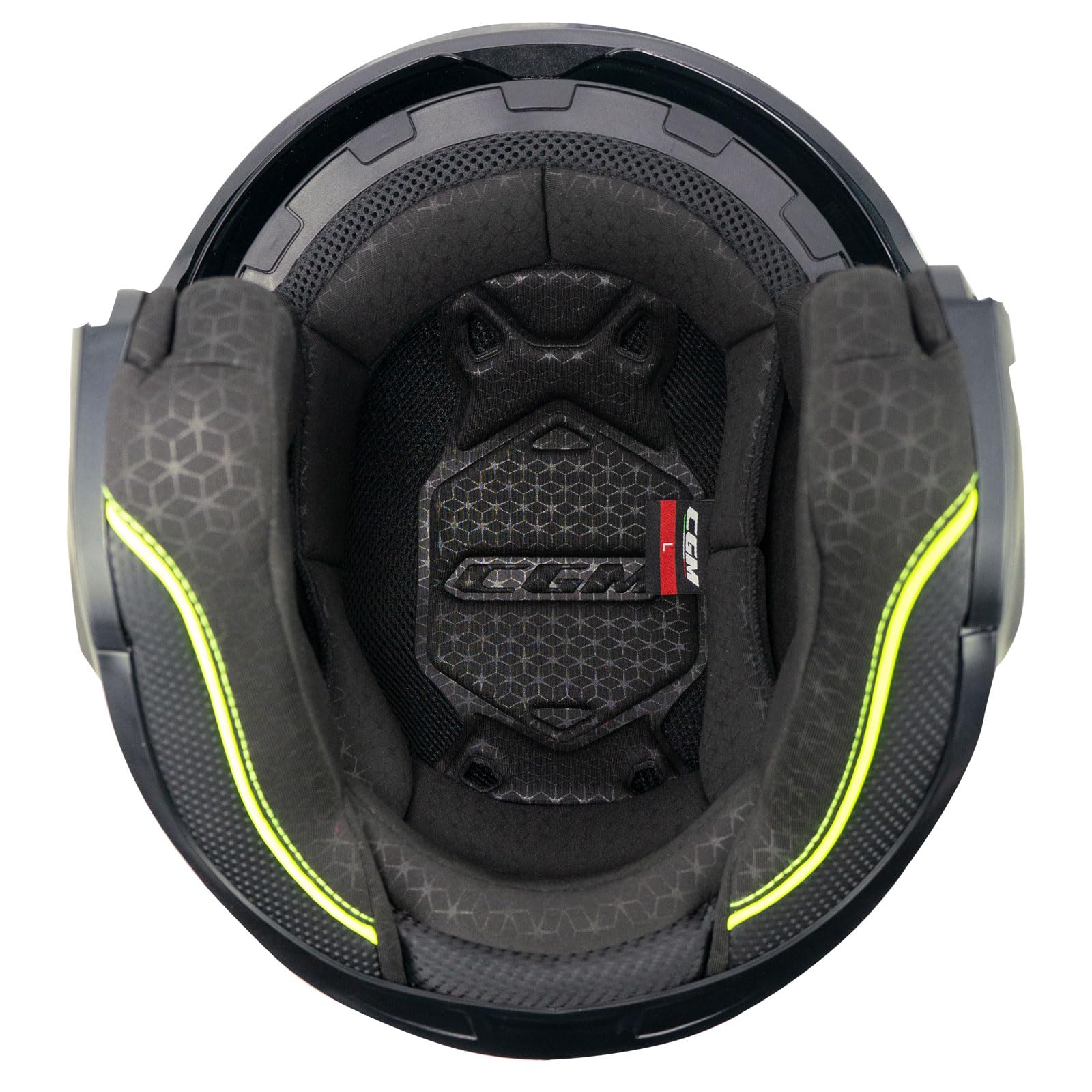 CGM Casco Open Face, 160G JAD Ride Grafito Amarillo Fluorescente Mate, L (59-60cm)
