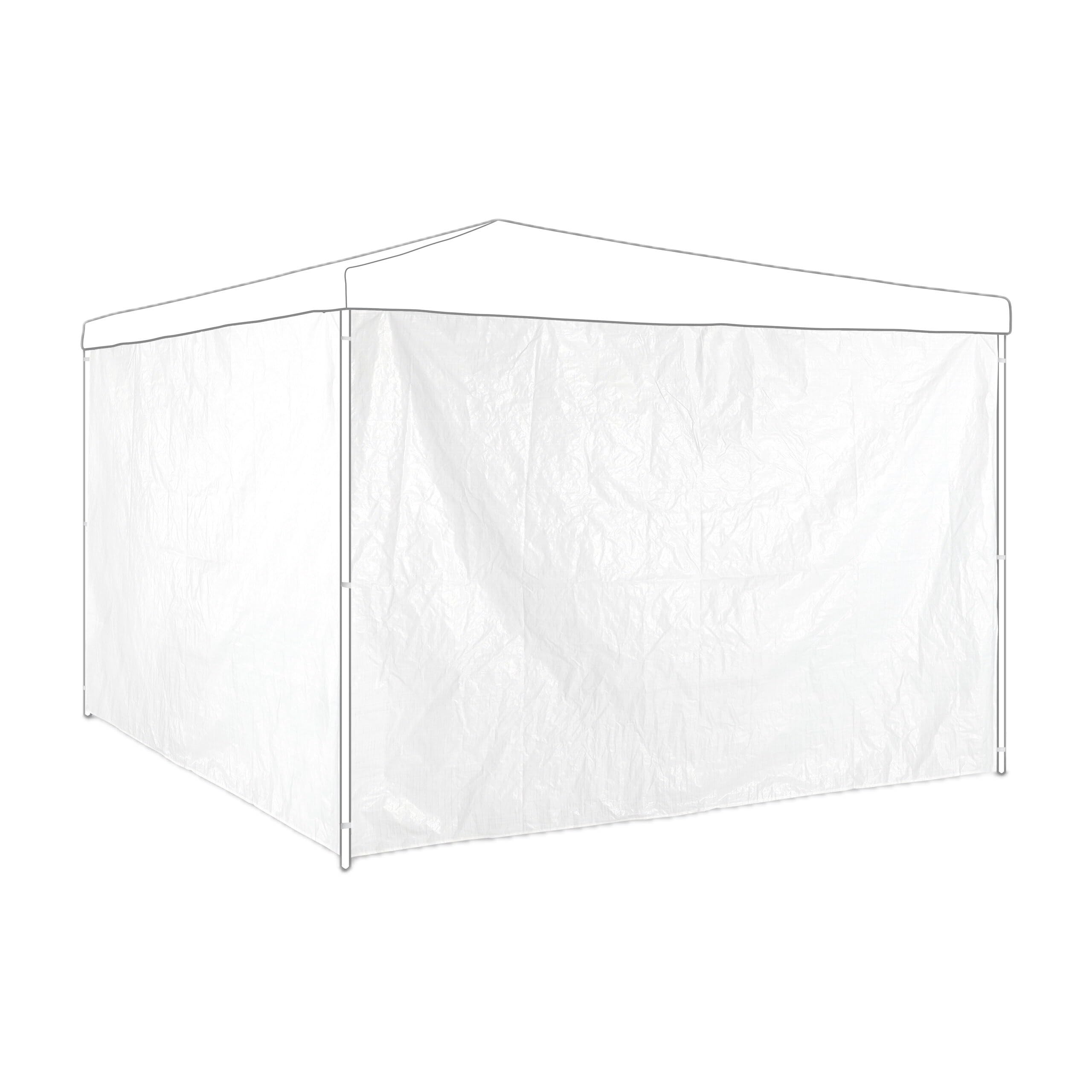 Relaxdays Tende per Gazebo Laterali, Set da 2, Telo Impermeabile in PVC, Pareti 3x2 m, Senza Finestre, para Sole, Bianco