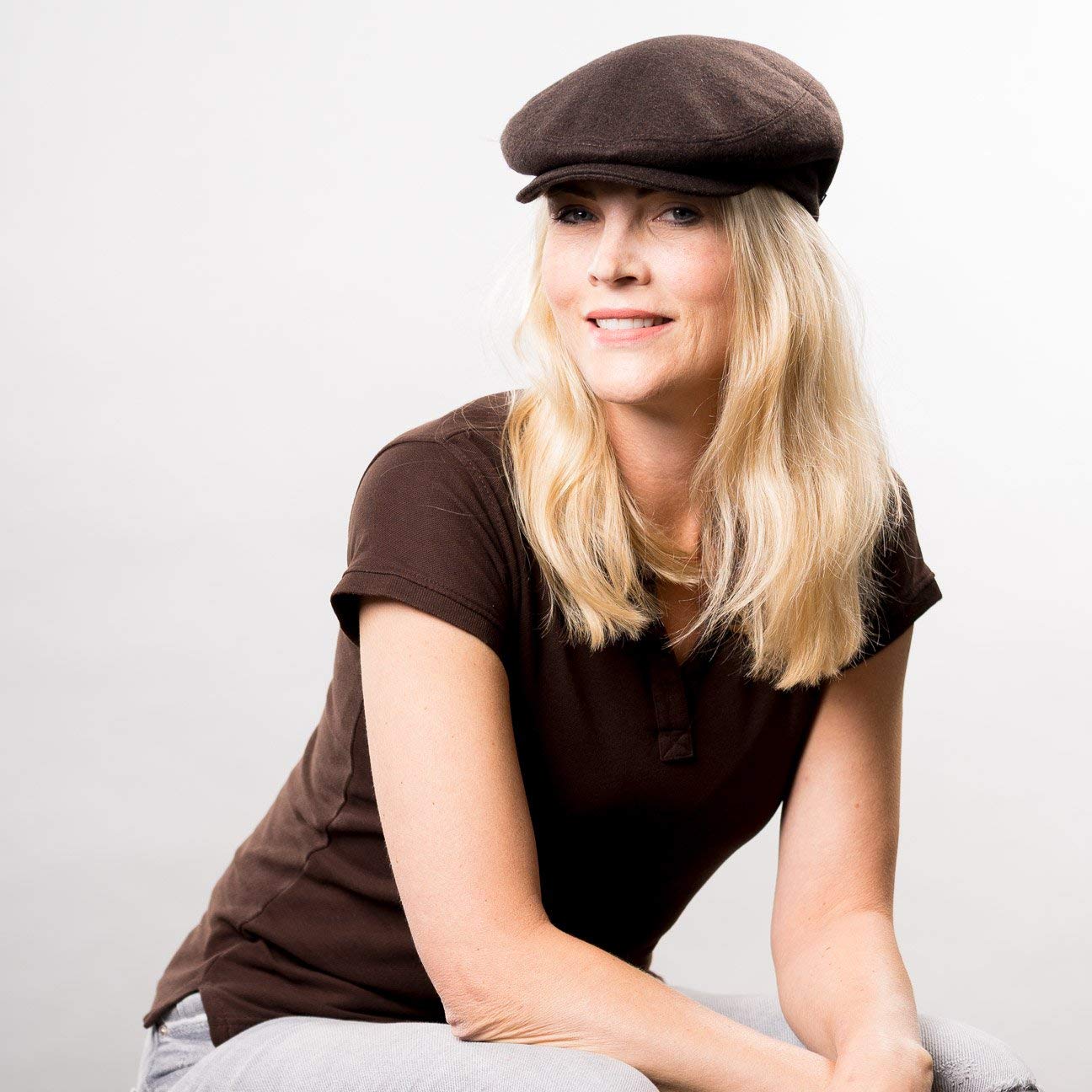 LIPODO Coppola Sportiva Marrone Berretto Piatto Flat cap Sportivo Uomo Donna Inverno