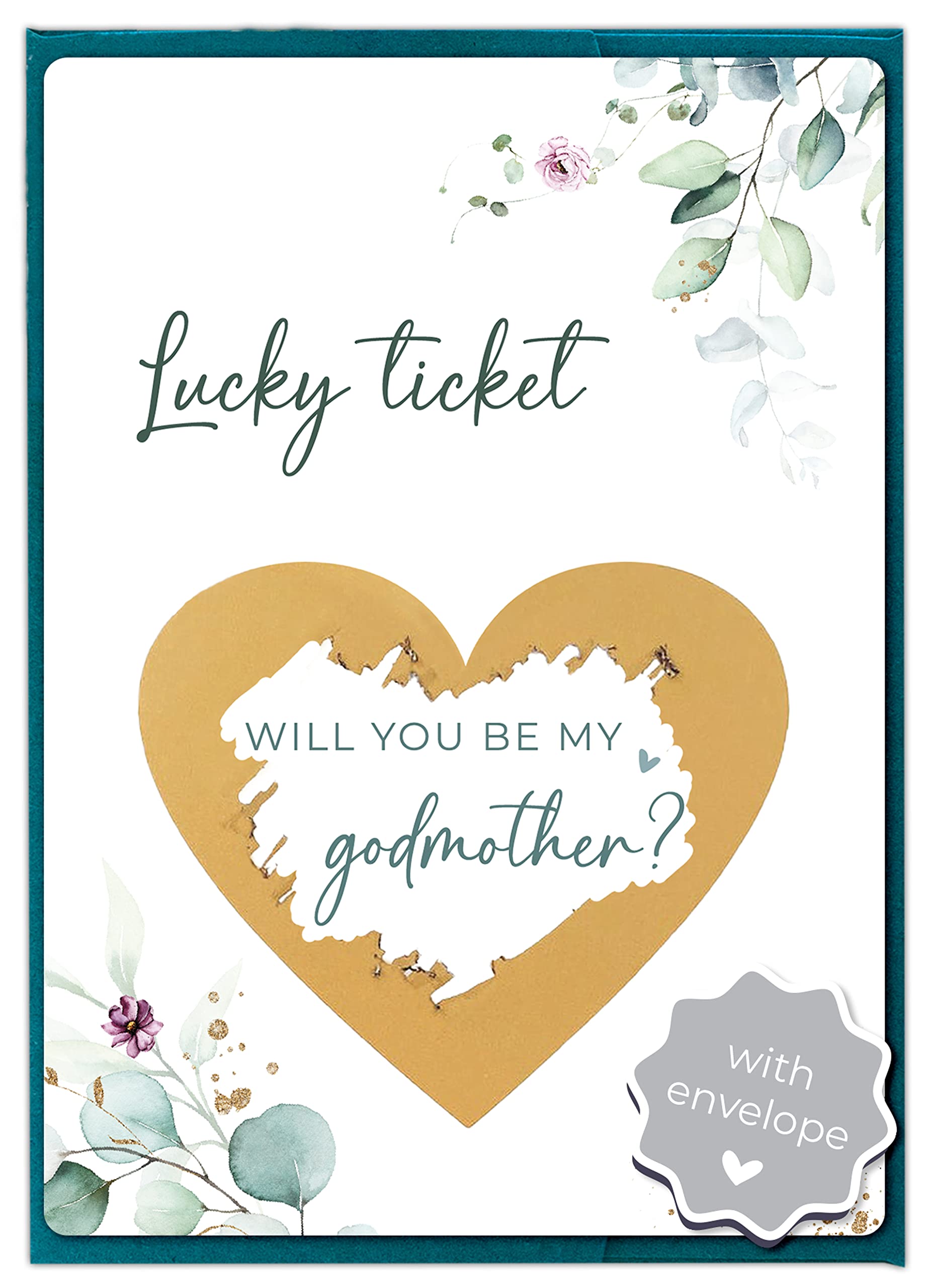 Joli Coon Will You Be My Godmother Scratch Off Card, godmother proposal