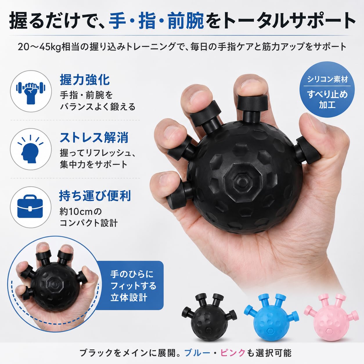 Amazon | 握力 トレーニング 指グリップ強化器 2025強化版 前腕 筋トレ