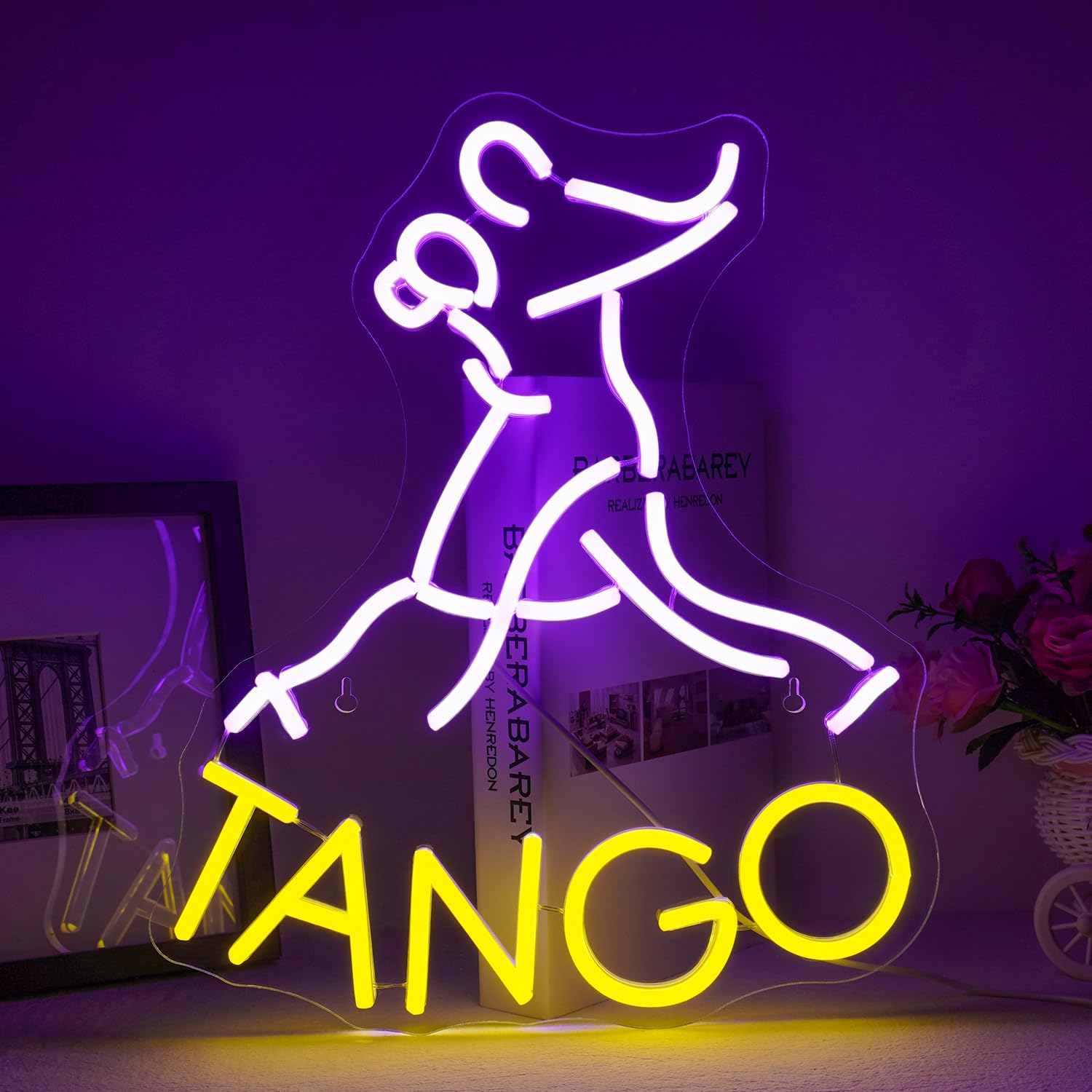 Ineonlife Tango Neon Sign,5V/2A Adapter Dimmable Lady LED Neon