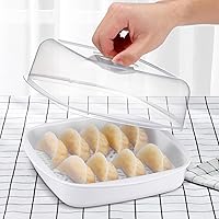 Vista 9 de Hemoton Caja de vapor para microondas de 9.05 pulgadas con tapa transparente para cocinar rápidamente verduras y bollos Dim Sum resistente al calor