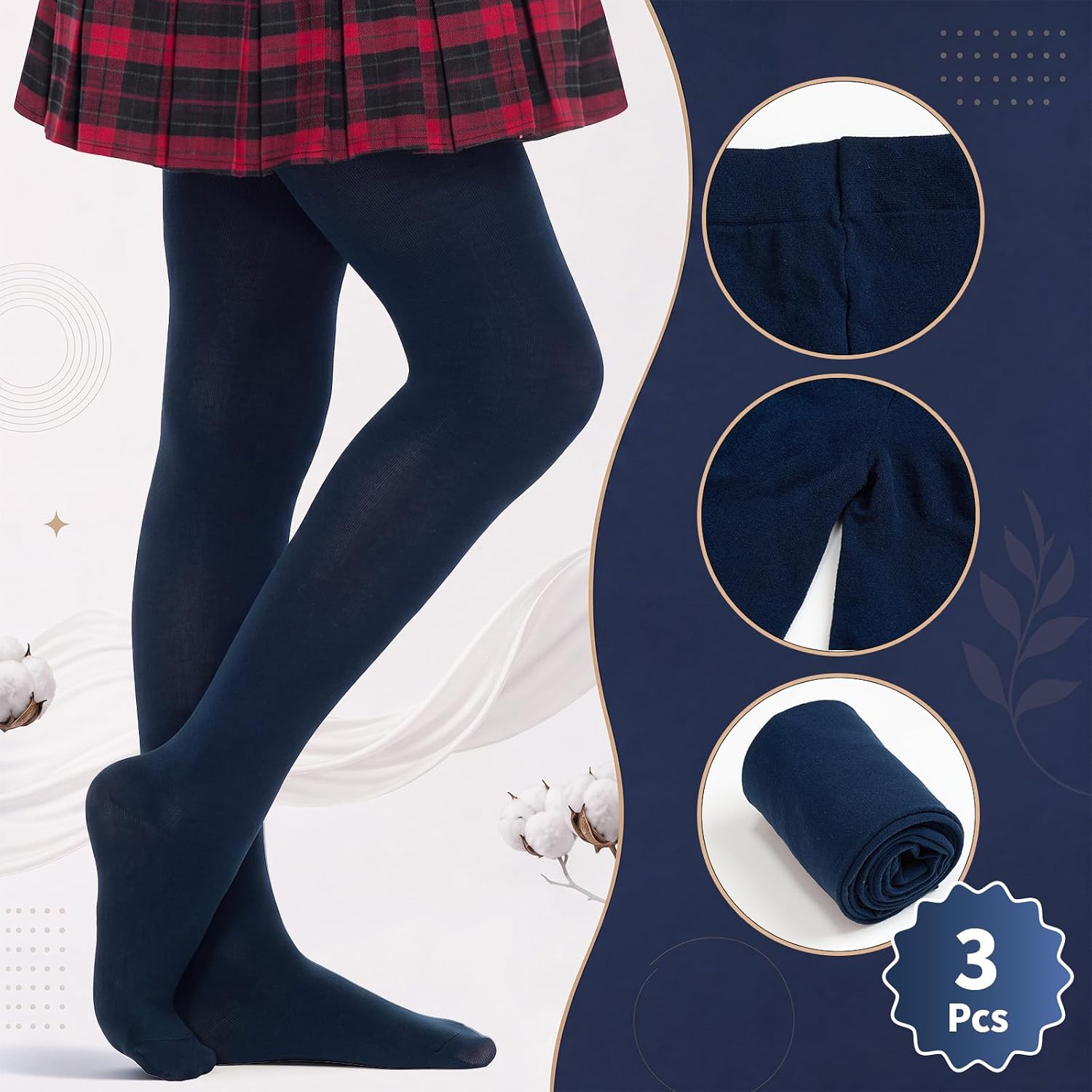 Cuffbow Girls Knee High Socks