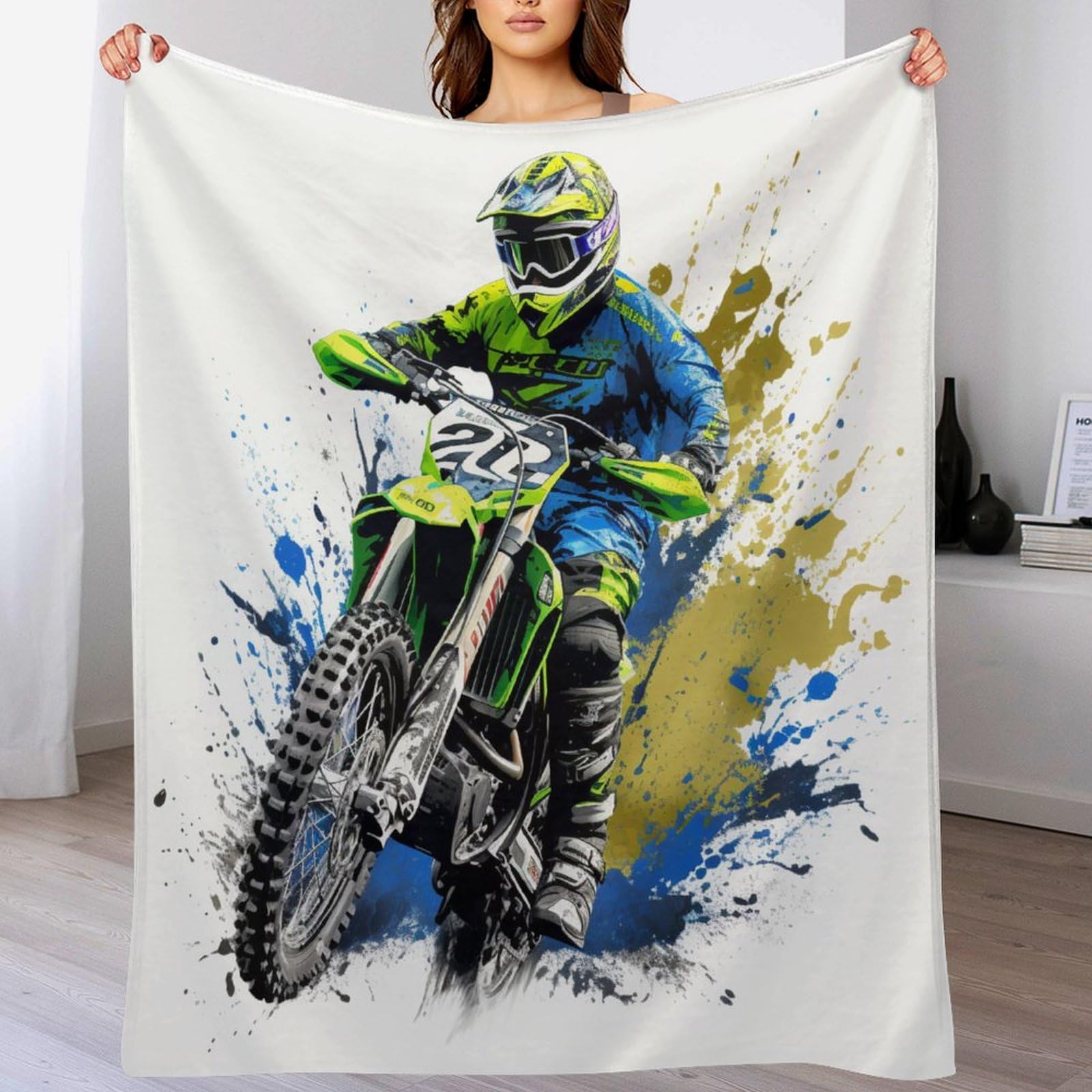 Couverture motocross grand format, le cadeau parfait pour les motards