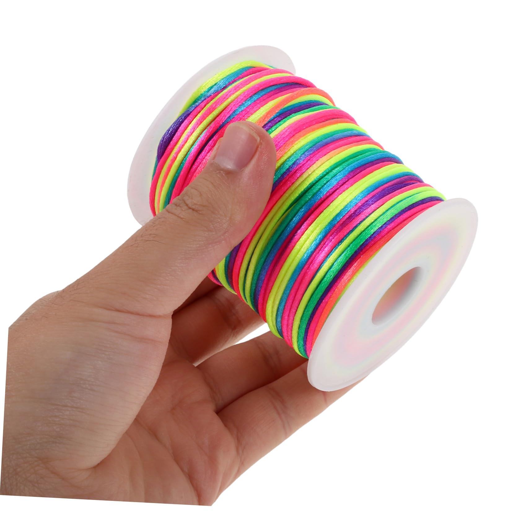NUOBESTY 4rotoli Cordino di Poliestere Cerato per Braccialetti Infilatura di Cordini per Perline Creazione di Gioielli Accessori per Campanelli Eolici Lavori Artigianali