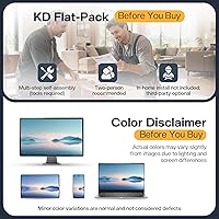 Vista 8 de AMERLIFE Juego de mesa de 3 piezas estilo granja incluye mesa de centro y dos mesas auxiliares, mesa lateral con estación de carga y puertos USB