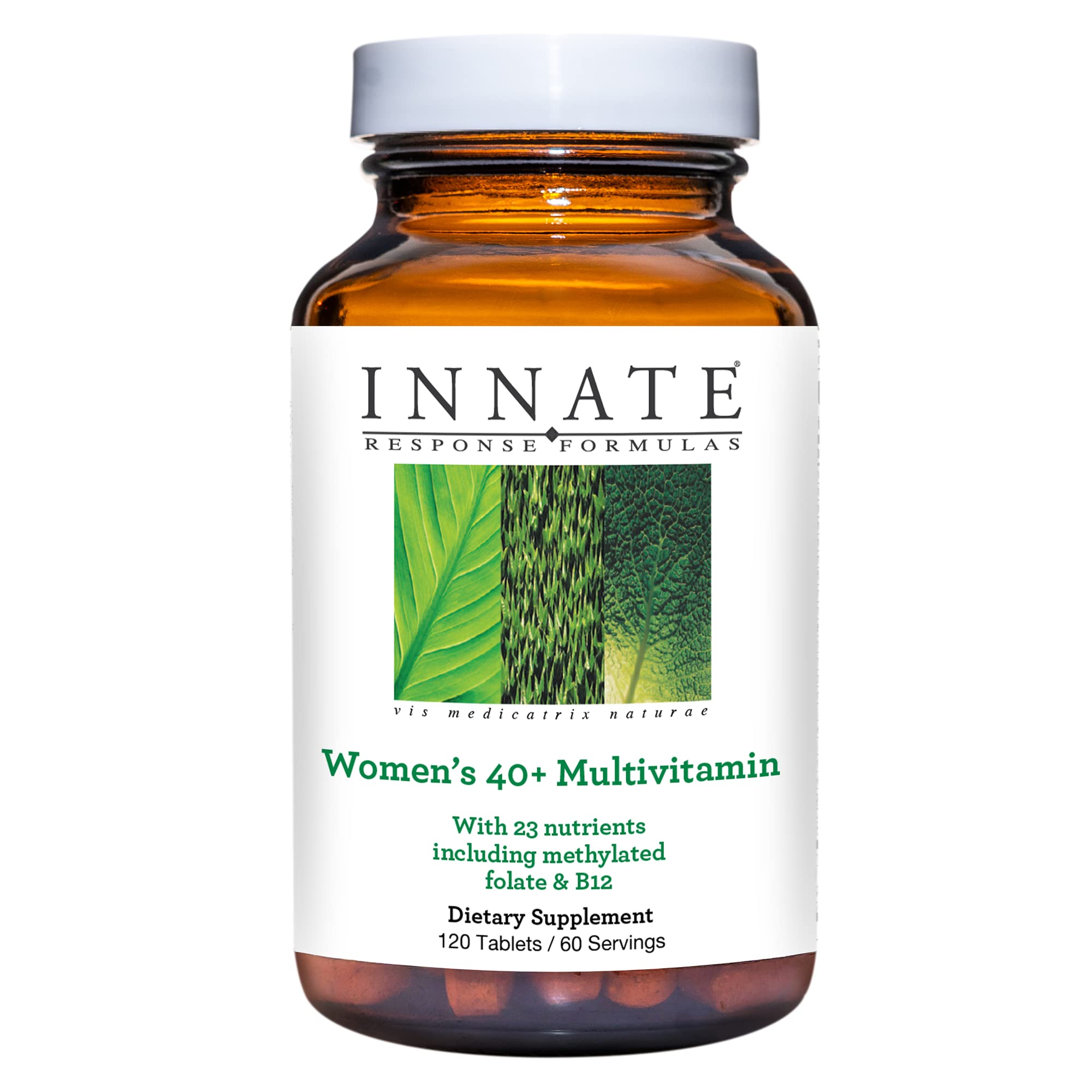Innate Response Formulas Womens Multivitamin 40+, 120 Tablets | Daily for Women 40 and Over, Methylfolate, Choline, Vitamin D3 K2, B12, B6, Iron, Selenium & Zinc, 60 Servings