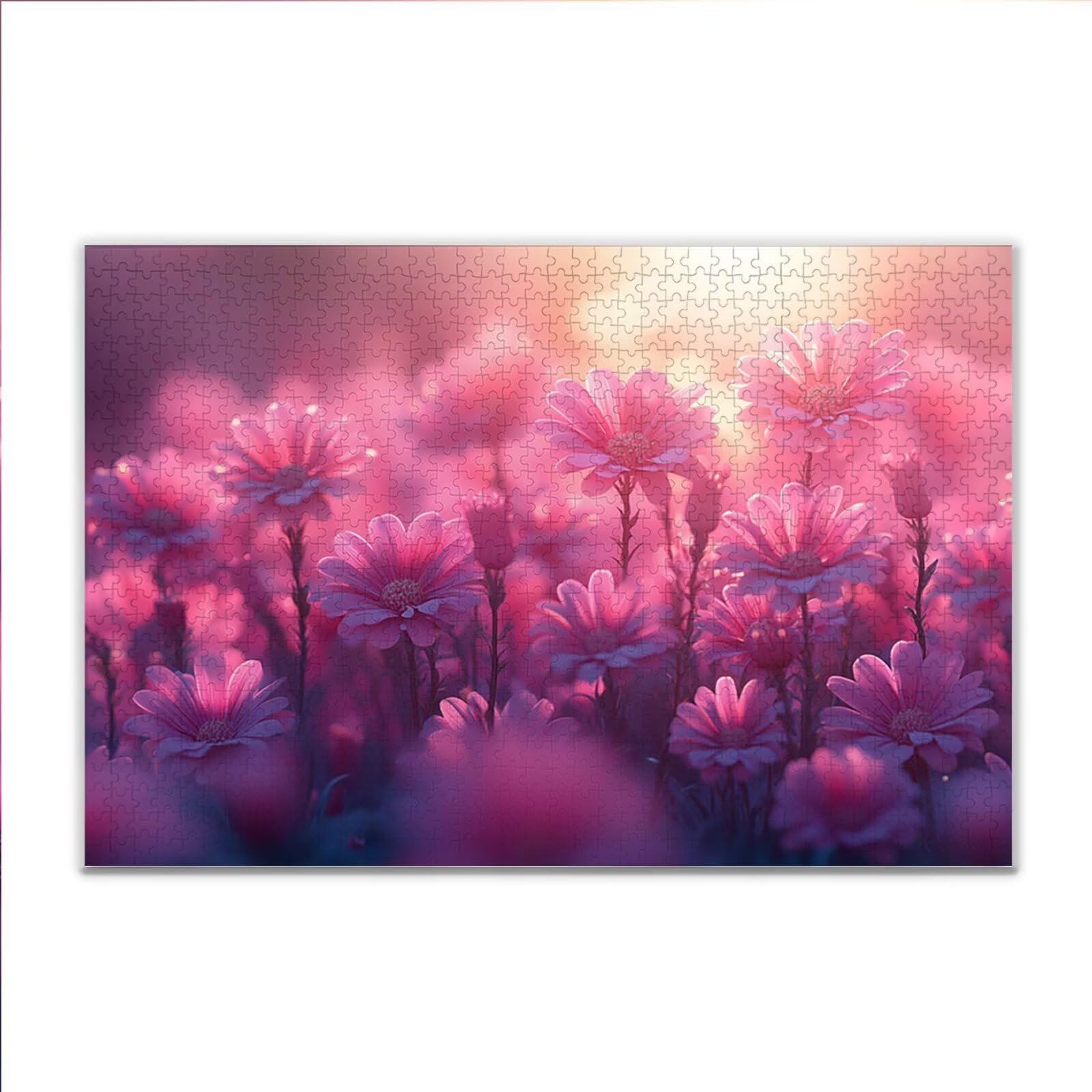 Puzzle 2000 Piezas Adultos Puzzle Rosa Flor Rompecabezas Adultos XXL 100 x 70cm, Impossible Rompecabezas, Madera Jigsaw Arte Juego Educa Familiar Aliviar El Estrés, Regalos para Hombres y Mujeres P-66