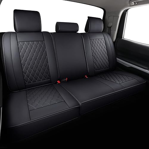 Miniatura 3 de LUCKYMAN CLUB Fundas de asientos de automóvil para camionetas Tundra 2007-2021 X05-T3 solo para parte trasera, compatibles con acabados SR5 SR