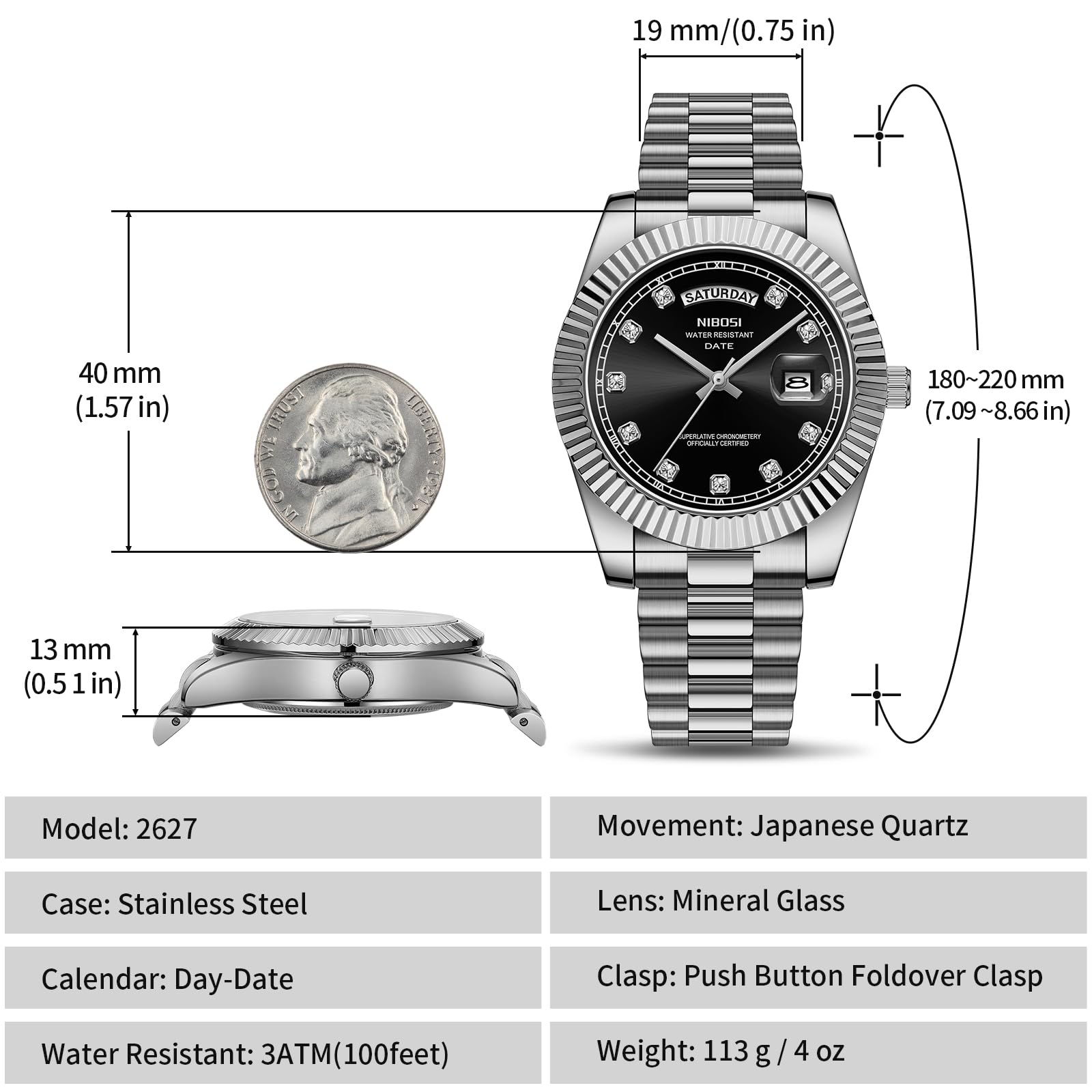 NIBOSI orologio uomo analogici al quarzo in acciaio inossidabile oro rosa argento orologi uomo impermeabili classici da lavoro Orologi da polso di design con giorno e data