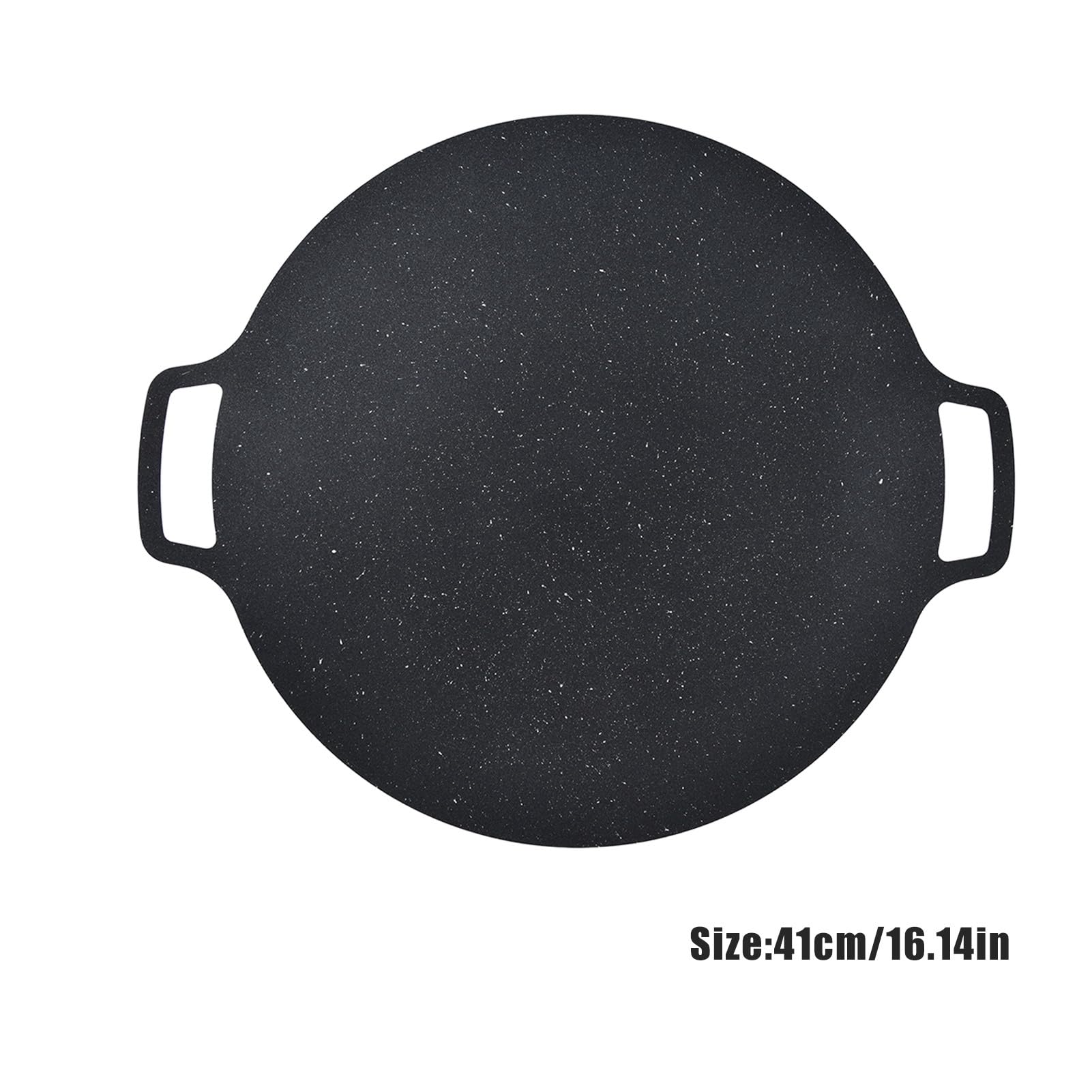 CHICIRIS Piastra per Barbecue Rotonda Antiaderente Coreana per Barbecue, Resistente Al Calore, per Vari Alimenti, Campeggi, Materiale in Ferro (41 cm)