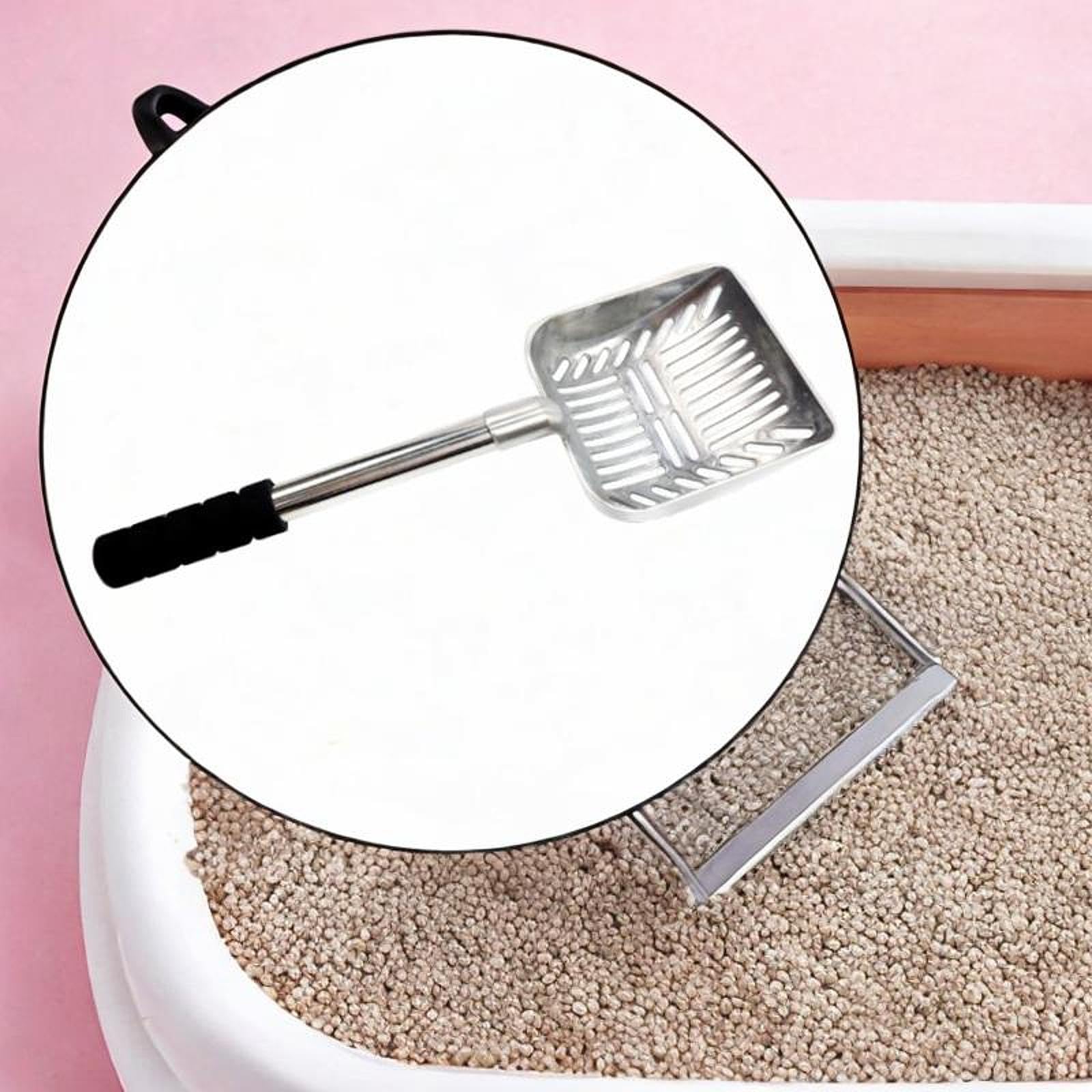 Pala para Arena de Gato con Mango de Espuma para Tamizado Profundo, Pala Portátil para Tamizar, Recogedor de Desechos para Gatitos, Conejos Y Mascotas