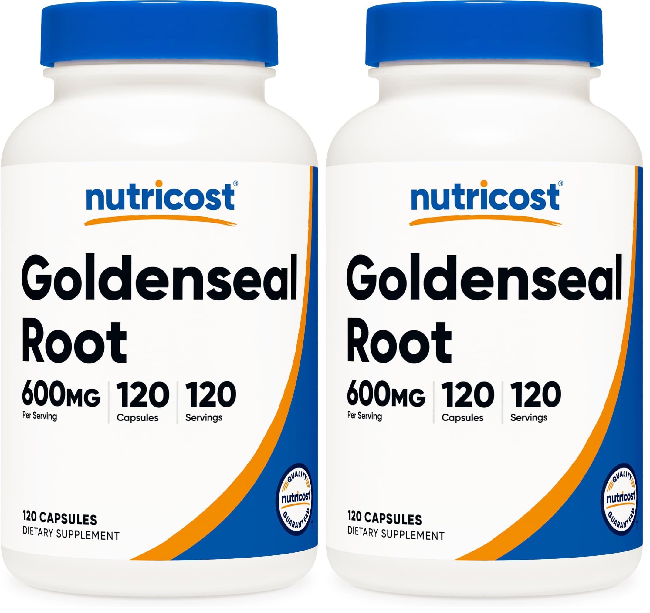 Nutricost Goldenseal Root 600mg, 120 Capsules, Gluten-Free, GMO-Free (Pack of 2) 120 Count (Pack of 2)