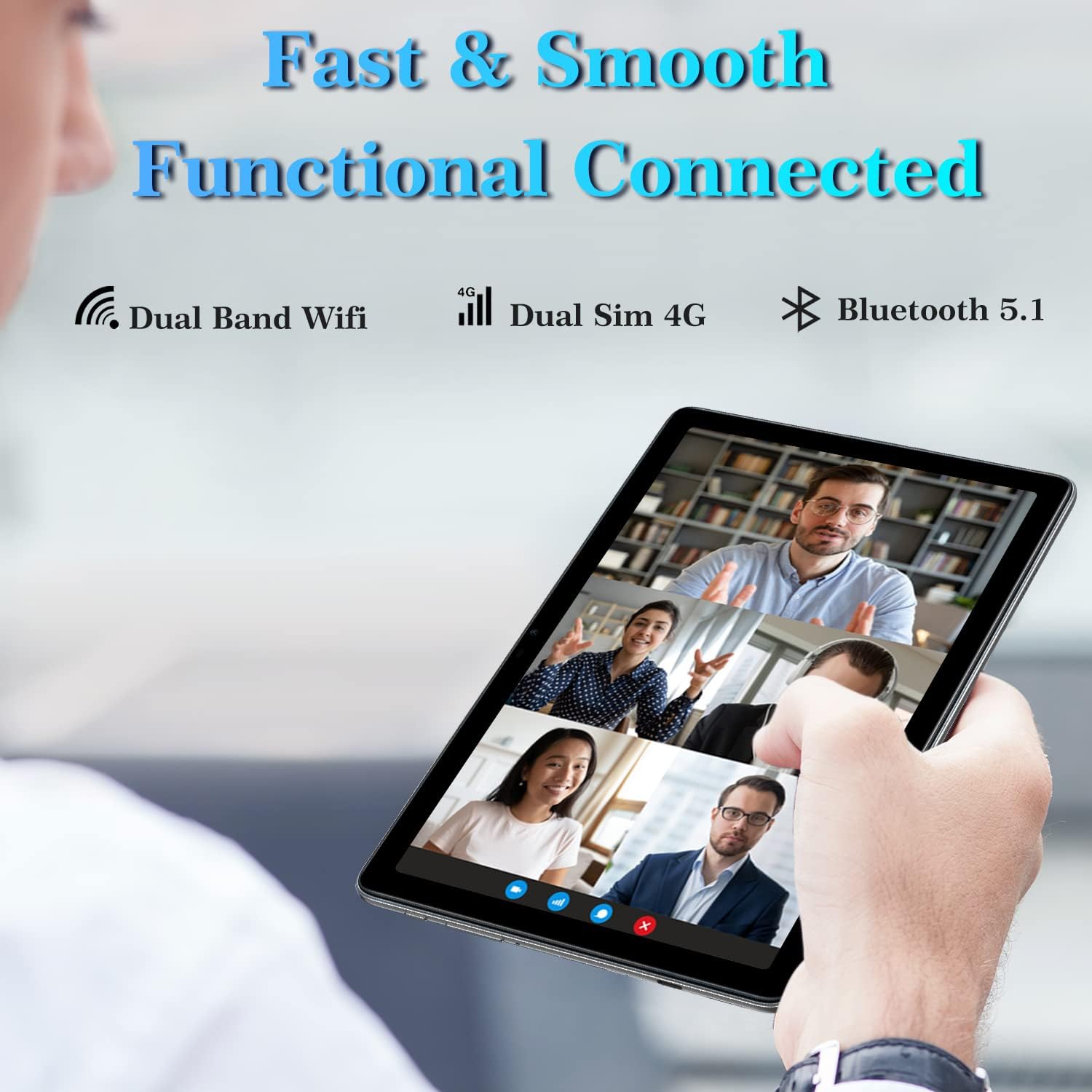 DOOGEE Tablet Android 12 T10, 15GB RAM+128GB ROM(TF 1TB), 10.1 Pollici, Octa-Core, 8300mAh, Dual 4G LTE/SIM,13MP+8MP Camera Tablet in Offerta,TÜV Rheinland Protezione Occhi, 2 Speaker/GPS/Metallo