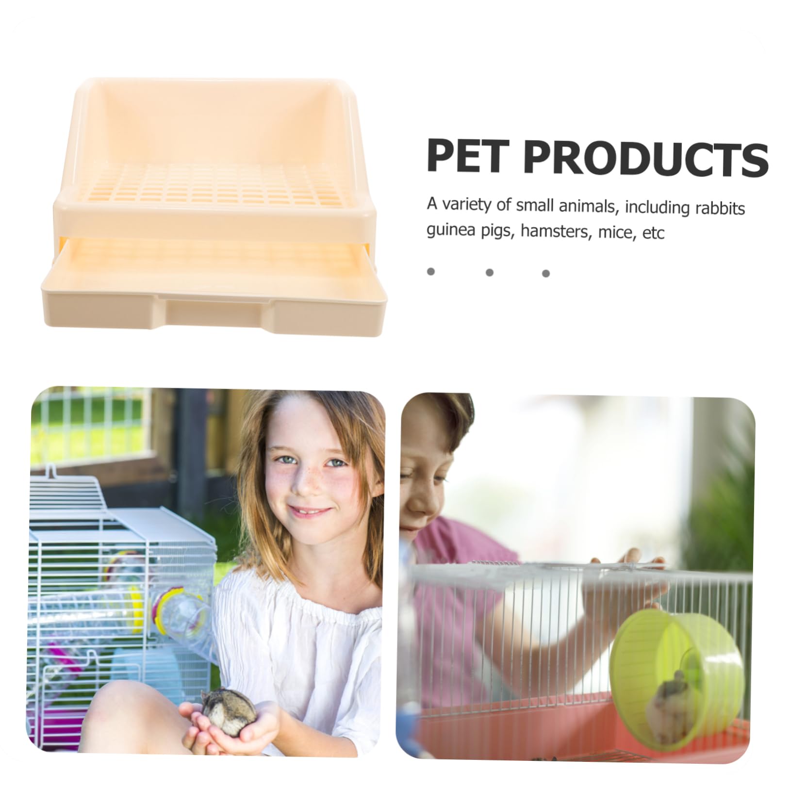 Lettiera per Conigli Vasino in Plastica per Piccoli Animali Toilette per Addestramento Conigli Lettiera Riutilizzabile per Gabbia Spazio Adeguato