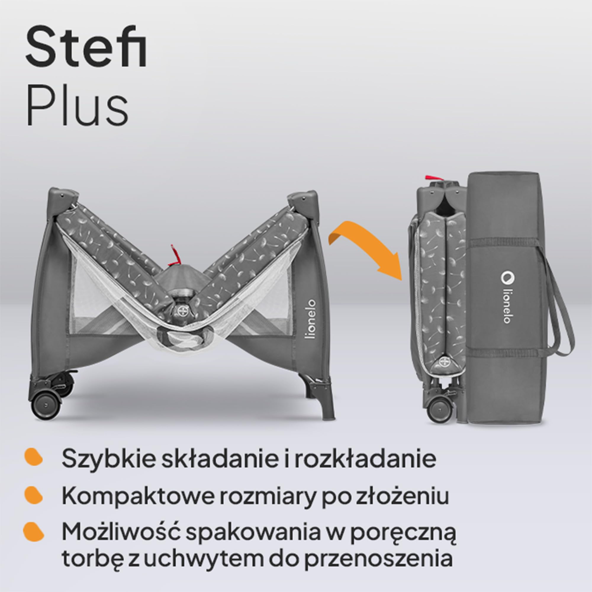 LIONELO Stefi Plus łóżeczko turystyczne 2 w 1 do 15 kg, łóżko dziecięce z materacem, boczne wejście z zamkiem błyskawicznym, wysokiej jakości materac piankowy, szybkie składanie (Zielony)