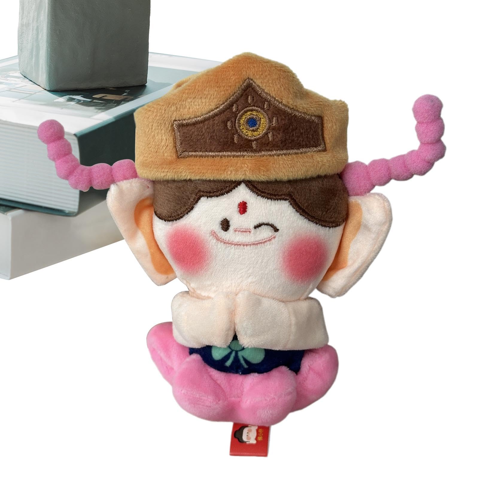 Generisch Plush Buddha, Stuffed Buddha, Backpack Pendulum with Doll, Comfortable 6 Inch Doll for Cultural Submission, Decorative Pendant for Keychain, Accessories for Keychain for A, Single attributes