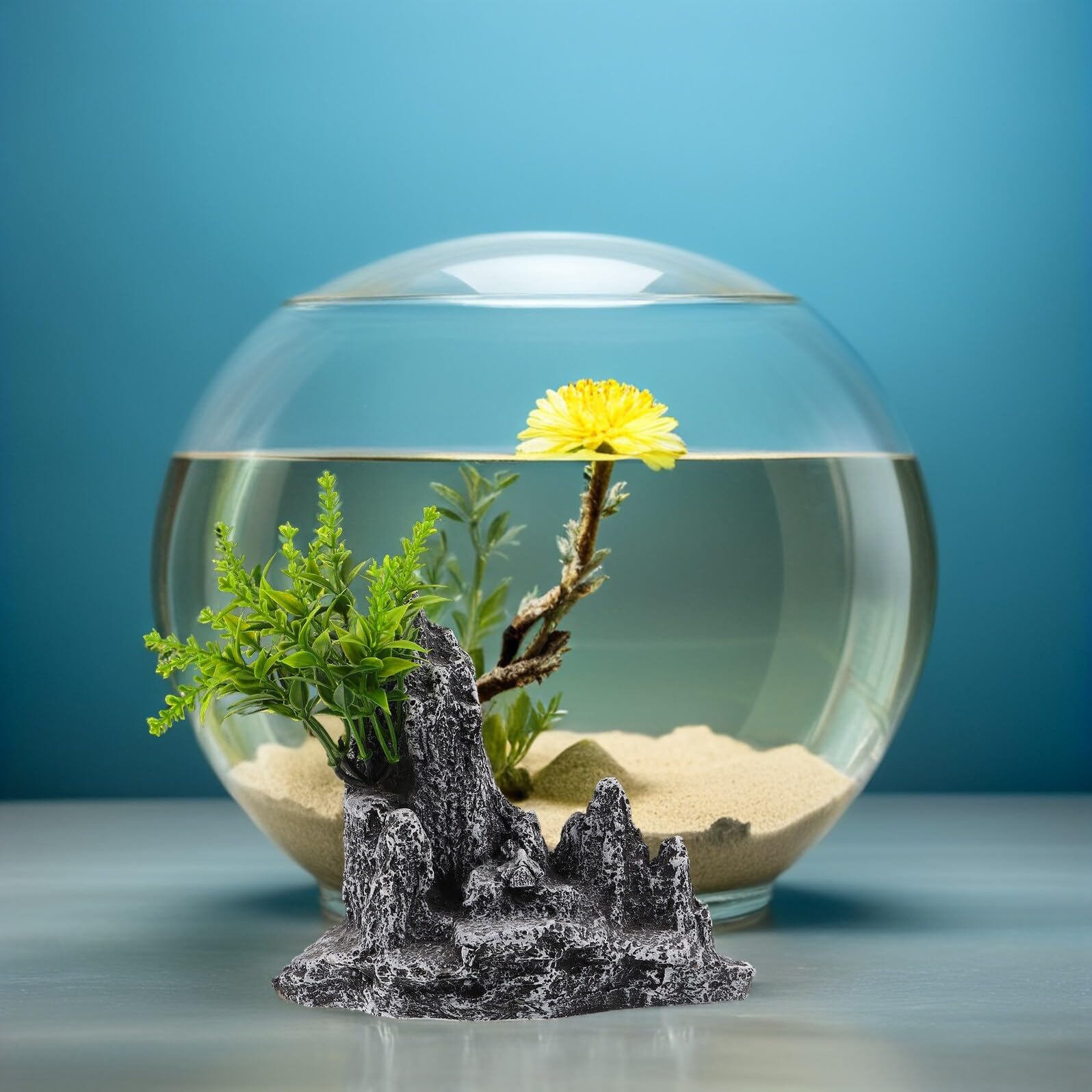 Decoración de Acuario Artificial de Piedra Simulada de Montaña para Paisaje de Pecera Adorno Miniatura para Jardín y Decoración de Escritorio
