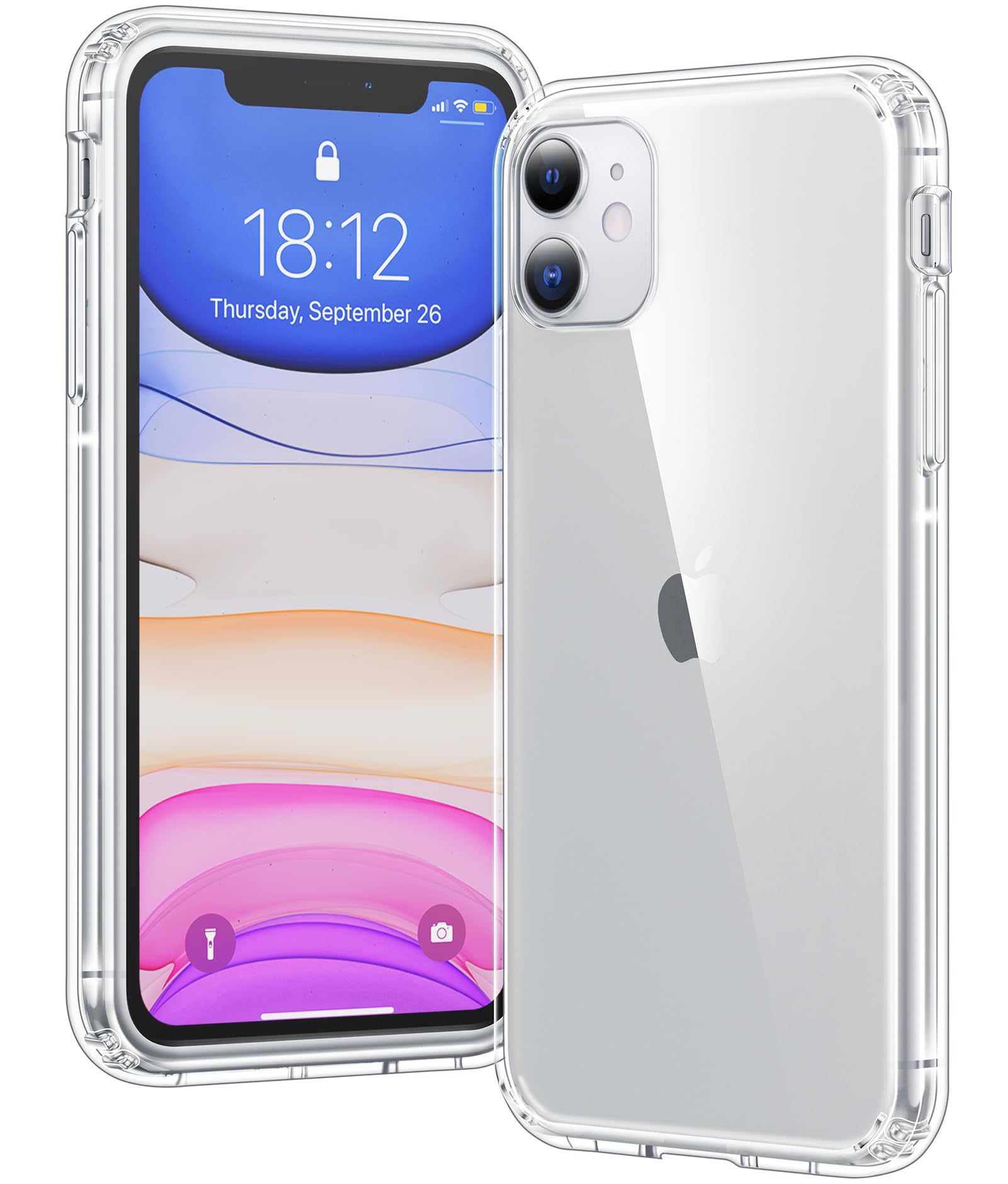 Clear Case for iPhone 15, Ultra Thin, Shockproof TPU Cover, Anti-Yellowing, Crystal Clear, Phone Case for Apple iPhone 15 - Clear — view 502