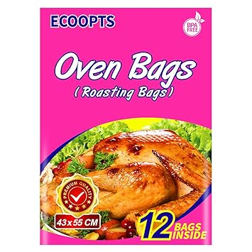 ECOOPTS Turkey Oven Bags Large Size Oven Cooking Roasting Bags for Chicken Meat Ham Seafood Vegetable - 1