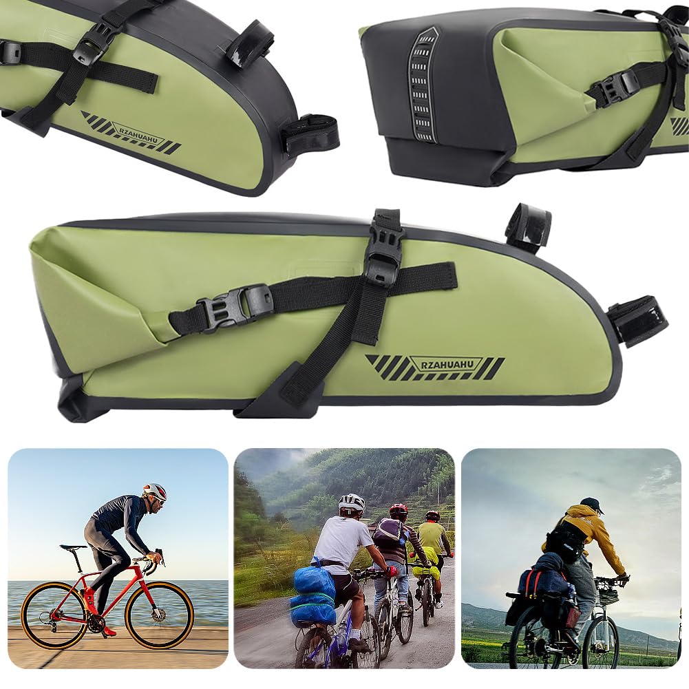 10L Torba rowerowa na siodełko Wodoodporna torba rowerowa pod siodełko Duża pojemność pod siedzeniem Pokrowiec na akcesoria rowerowe do rowerów składanych Mountain MTB Road (zielony)