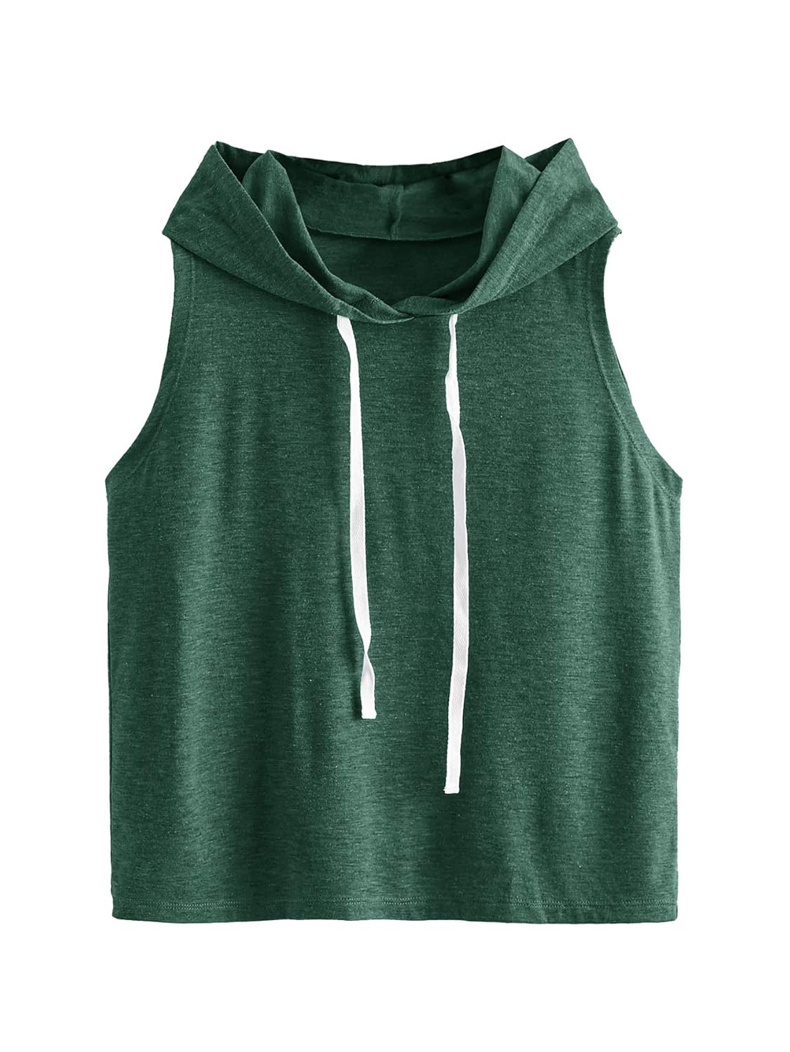 SweatyRocks Womens Summer Sleeveless Hooded Tank Top T-Shirt for Athletic Exercise Relaxed Breathable