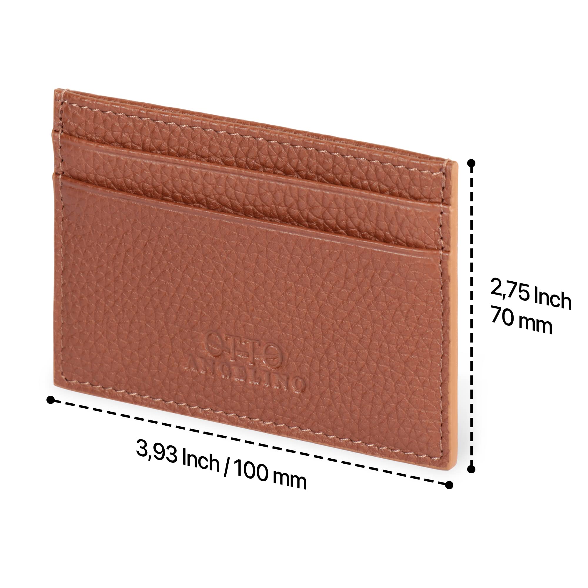 Otto Angelino Slim Genuine Leather Cardholder - RFID Blocking Wallet For Men & Women (Pink) - View #8