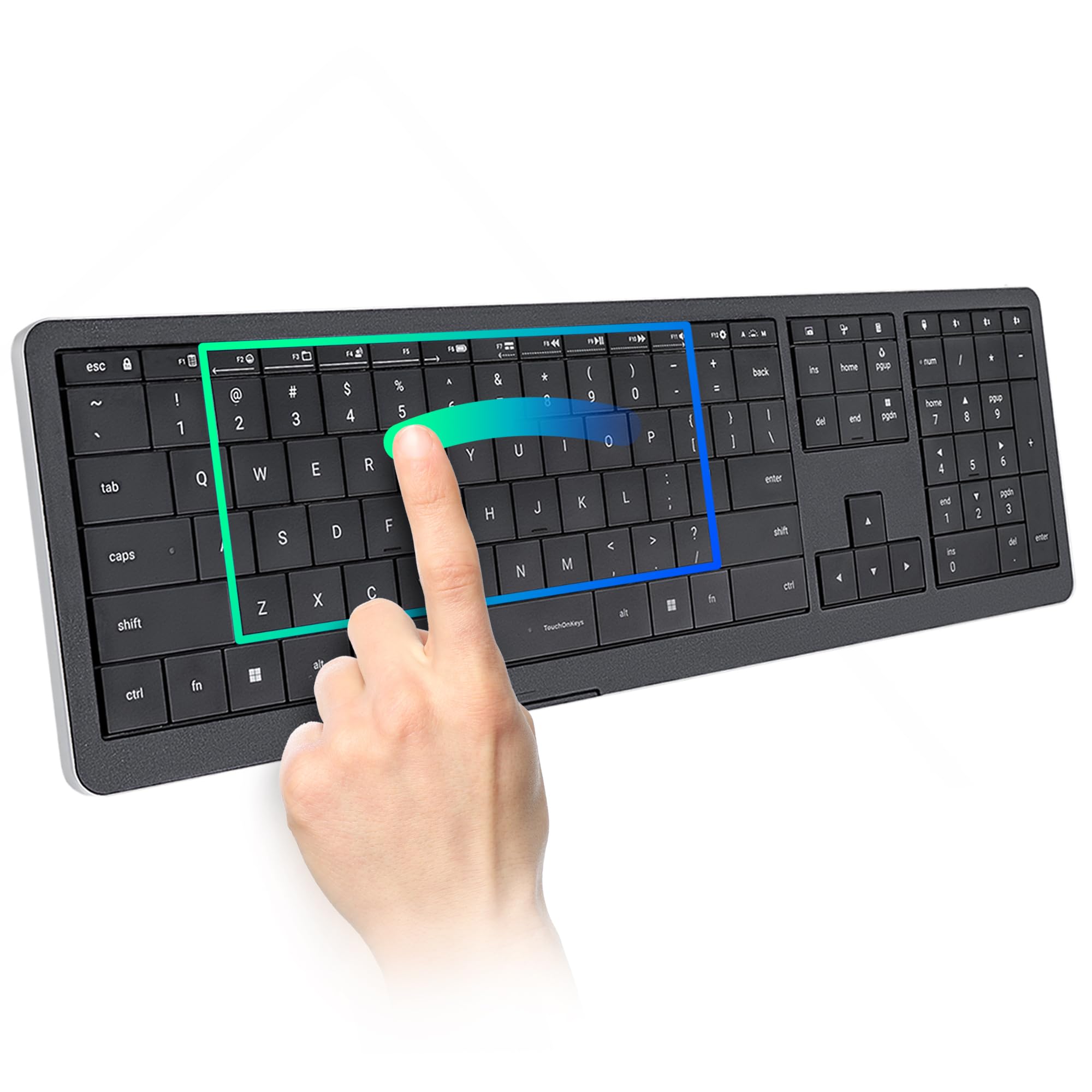 - Clevetura CLVX 1 Windows | Touch On Keys & Gestures AI Keyboard | Bluetooth & USB-C | Low Profile Silent Scissor Keys | Interactive RGB | Aluminum Chassis | Compatible with Windows/Linux/Android