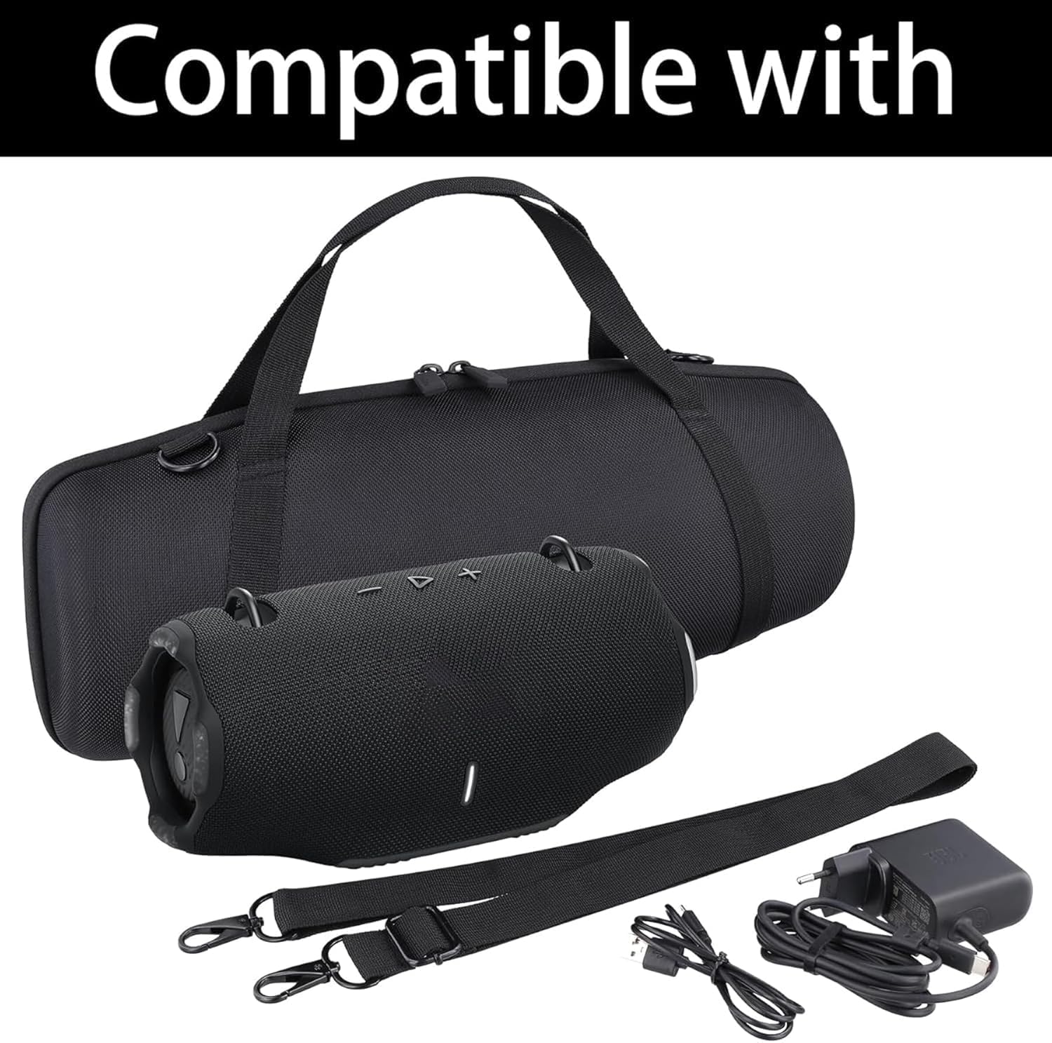 co2CREA Hard Travel Case Replacement for Xtreme 4 Portable Bluetooth Speaker (Black Case) - Image 3