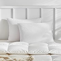 Vista 33 de WARMDERN Juego de 2 fundas de almohada beige tamaño Queen estándar, fundas de almohada de microfibra suave, estilo bohemio texturizadas con cierre