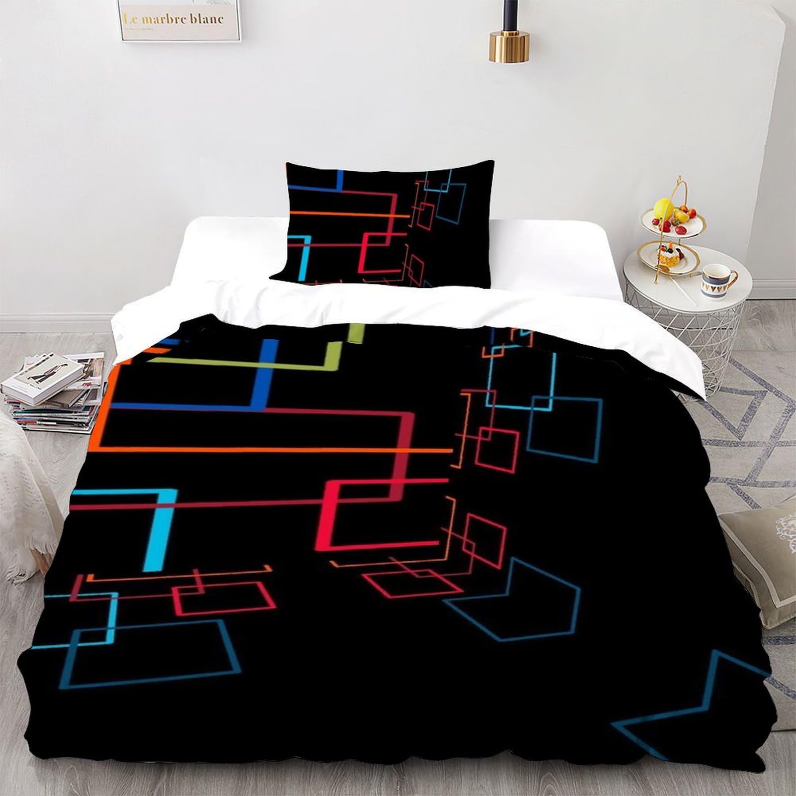 Housse de couette avec fermeture éclair pour enfiler votre couette sans effort