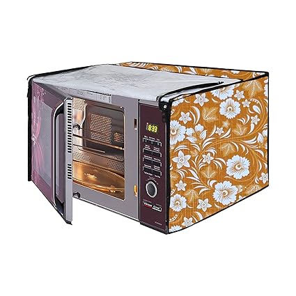 Aavya Unique Fashion Microwave Oven Cover Dust Proof & Water Proof for LG 21 Litre Convection Microwave Oven, 36, Orange::White