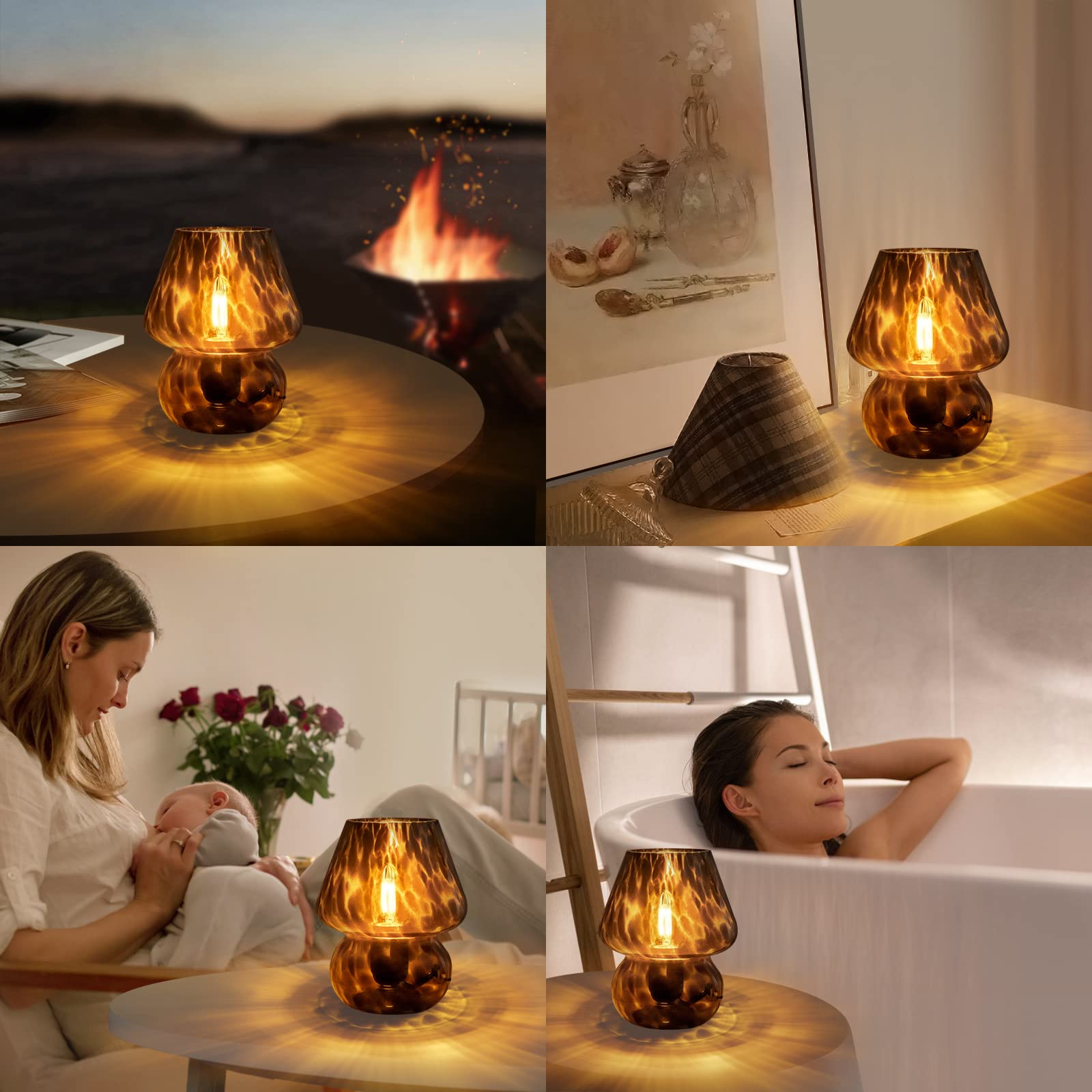 Best Fairy Lamp Vintage Picks for Cozy Rooms in 2026 6 ONEWISH Mushroom Lamp Small Vintage Table Lamp for Bedroom Nightstand, Bedside L - product photo