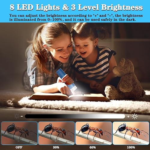 Miniatura 7 de Microscopio digital inalámbrico, microscopio de monedas 50X-1000X con soporte de actualización sin agitación, 8 luces LED ajustables, microscopio