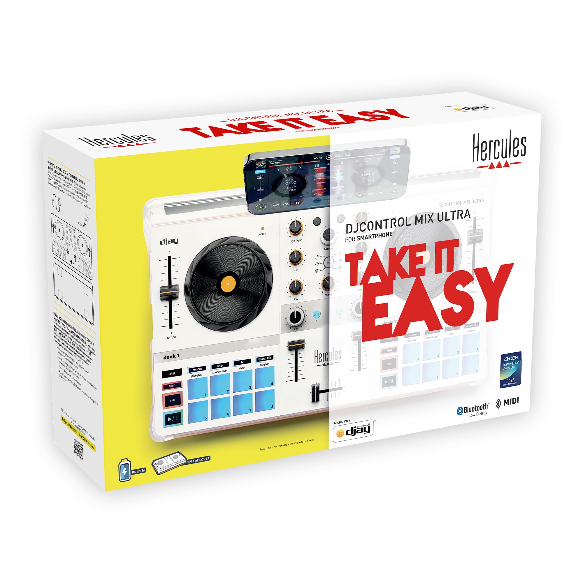 Hercules DJControl Mix Ultra DJ Controller Mobile per Smartphone iOS Android