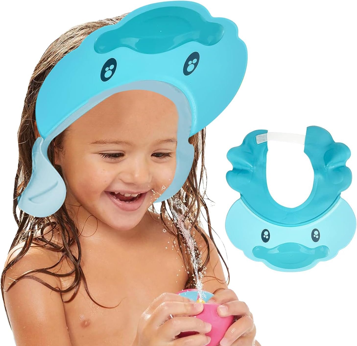 Baby Shower Cap, Adjustable Children Shampoo Cap and Visor, Child's