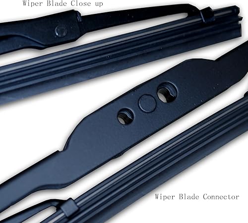 Miniatura 2 de TuningPros WBMP-28-28 - Limpiaparabrisas con marco de metal para brazo de bayoneta, brazo de pasador y gancho en J, 28 pulgadas (27.559in) lado del