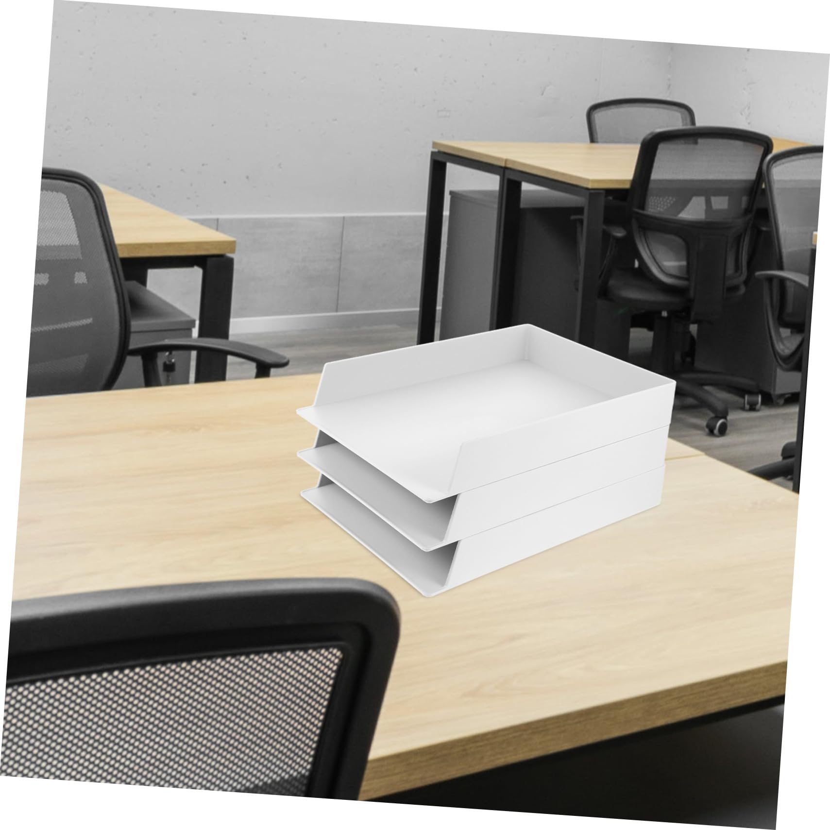 3piezas Estante para Archivador De Abs Estantería De Escritorio Organizador De Oficina Contenedor De Papelería para y Oficina