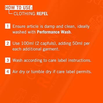 Grangers Clothing Repel/Wash-in Re-Waterproofer Outerwear / 10oz