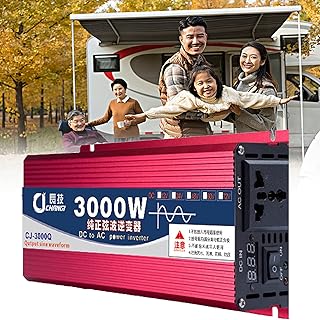 Falownik Samochodowy,5000 W 12 V / 24 V-220 V,Inteligentna Kontrola Temperatury ChłOdzenie Wentylatora,UrząDzenie PrzypominająCe BrzęCzyk,LodóWka,Klimatyzator,ZamrażArka,Pralka,24V-220V-3000W