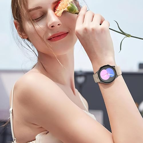 Miniatura 4 de Correas con grabado floral compatibles con Samsung Galaxy Watch 65Watch 4 de 1.575 in y 1.732 in para mujer, Samsung Galaxy Watch 5 Pro de 1.772